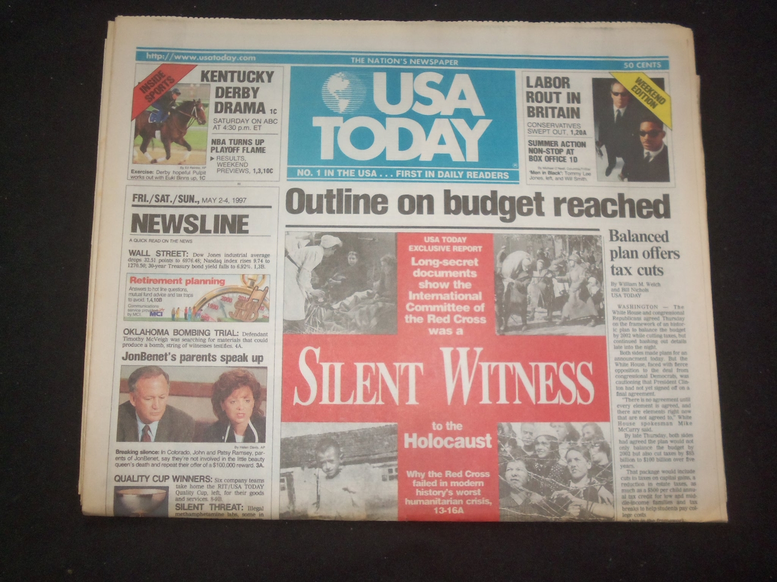 1997 MAY 2-4 USA TODAY NEWSPAPER – OUTLINE ON BUDGET REACHED – NP 7861