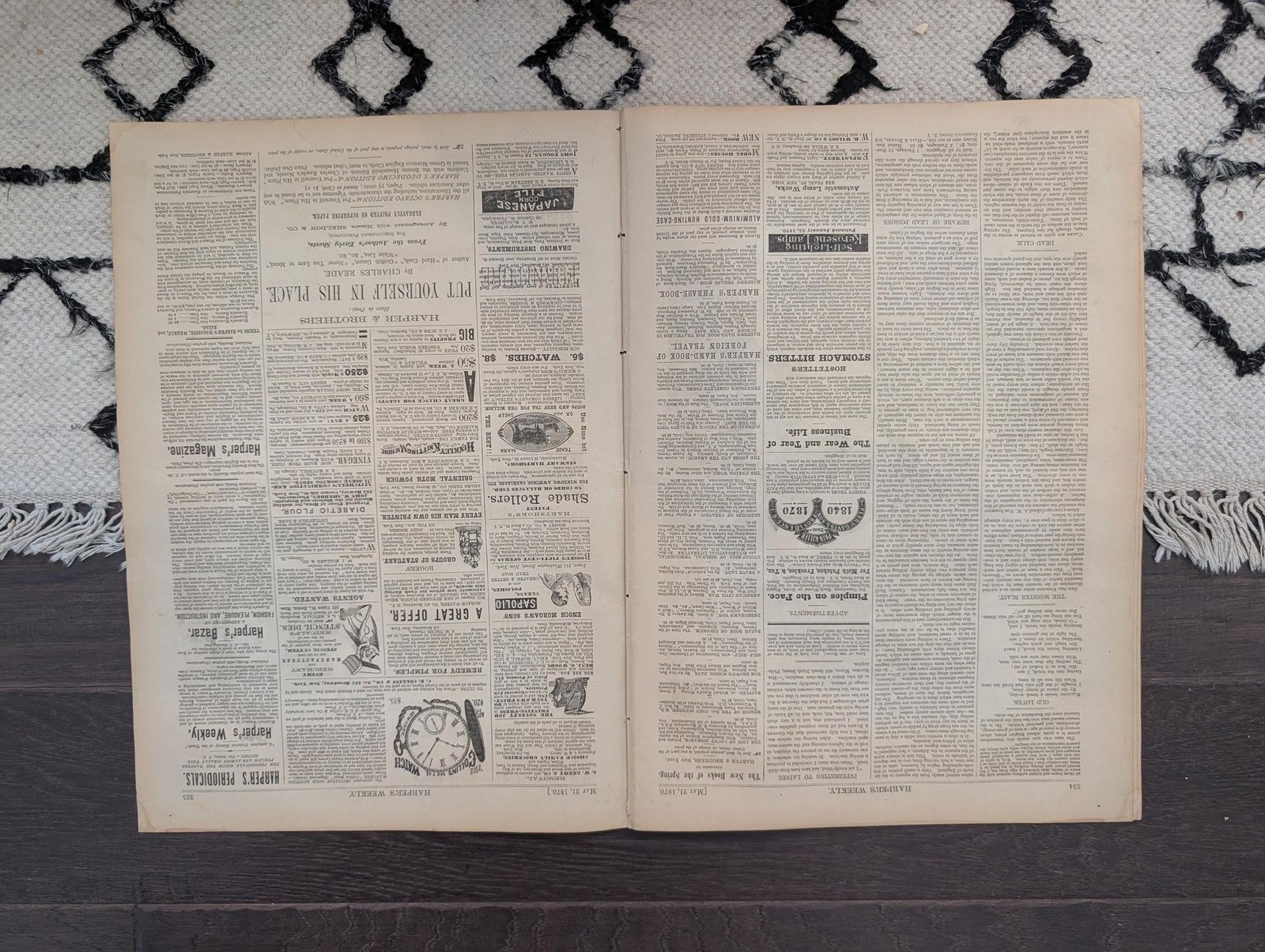 Harpers Weekly May 21, 1870 Winslow Homer Spring Blossoms William Lloyd Garrison