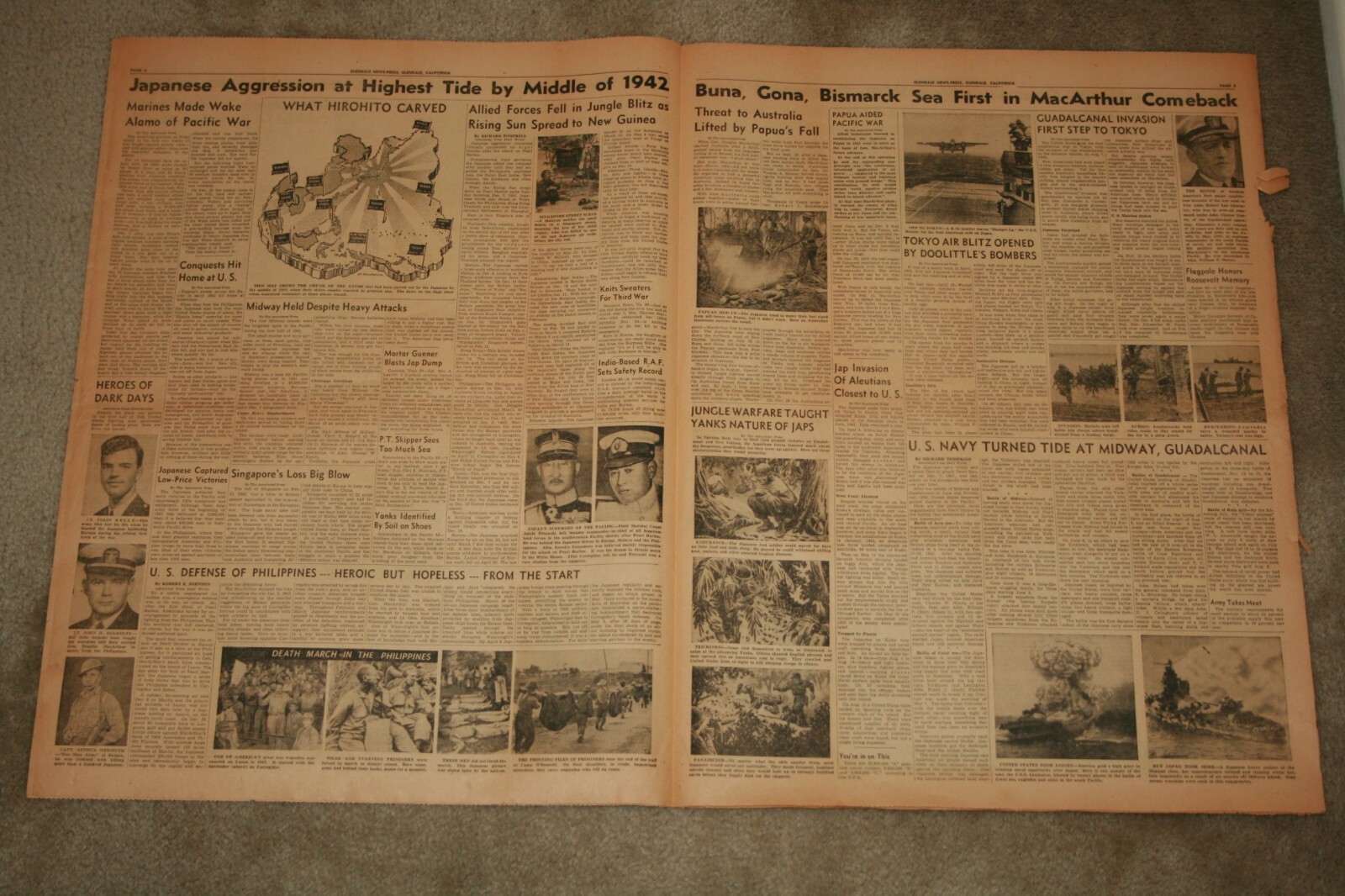 Glendale News-Press August 1945 Extra * PEACE! – WAR’S OVER! * Japan Surrenders