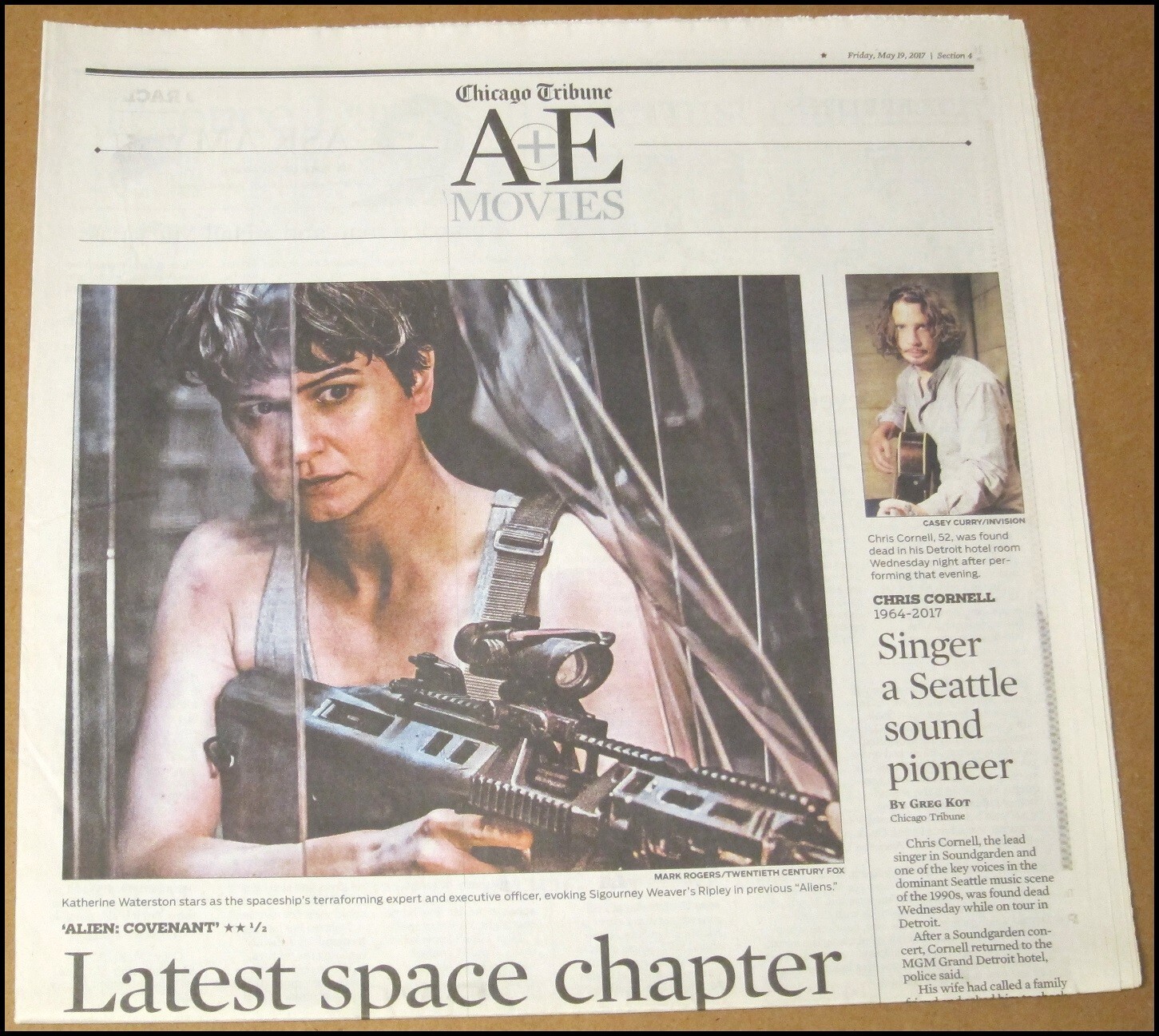 5/19/2017 Chicago Tribune Newspaper A&E Section Alien Covenant Chris Cornell
