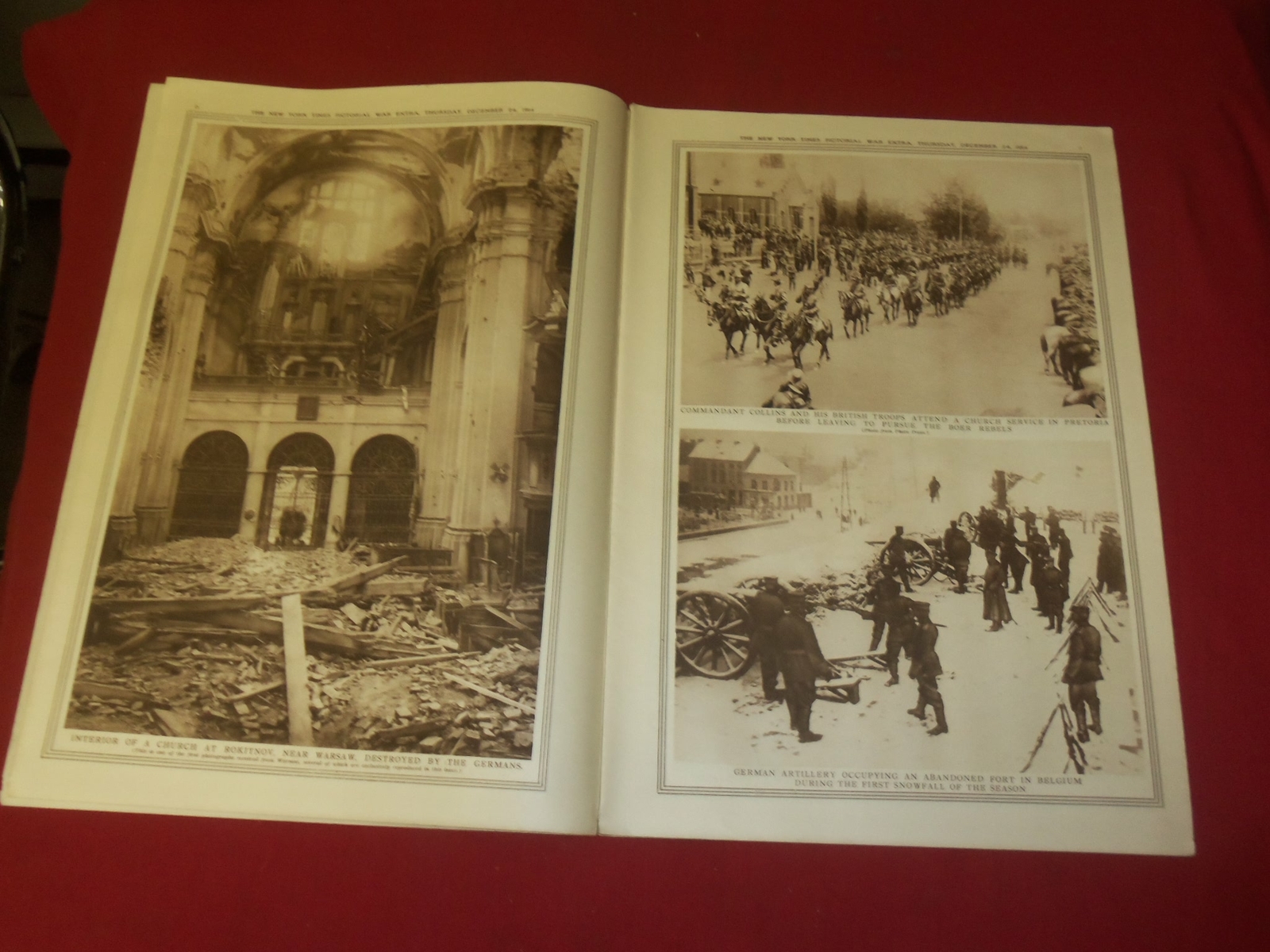 1914 DECEMBER 24 NY TIMES PICTORIAL WAR EXTRA SECTION – CHRISTMAS ISSUE- NP 3941