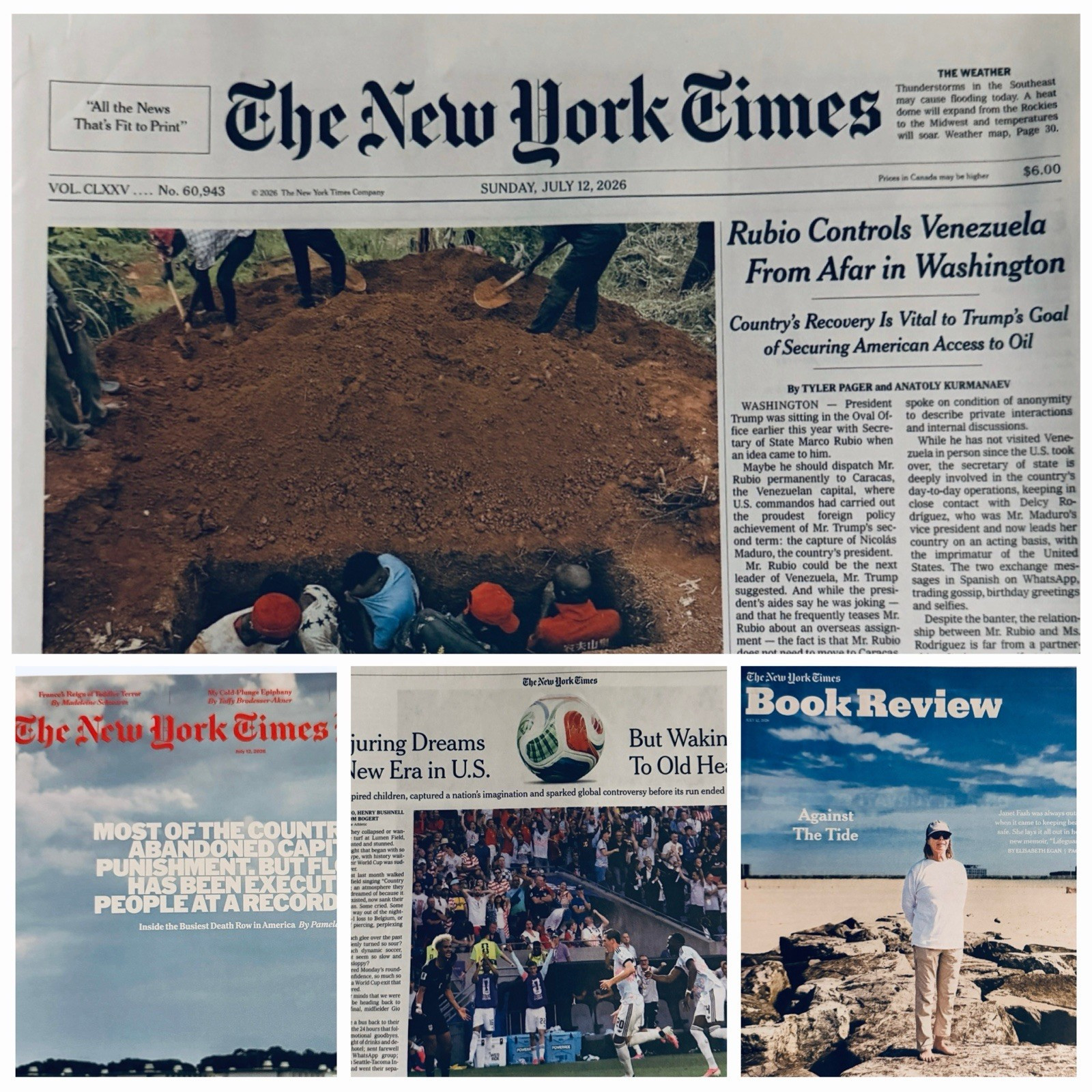 The New York Times Newspaper July 12 2026 SUNDAY Complete Print Paper UNREAD NYT