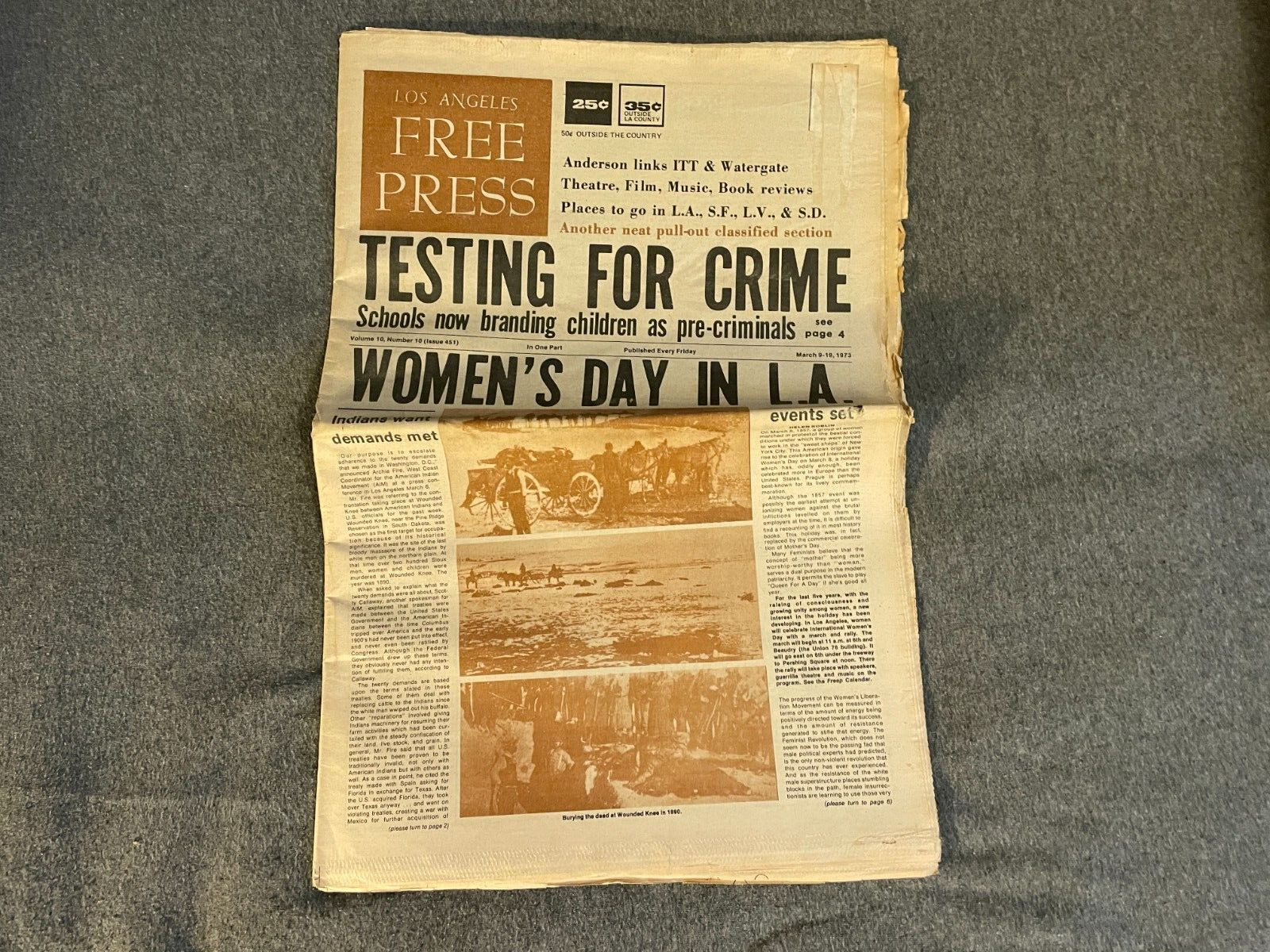 March 1973 Los Angeles Free Press Newspaper Newport Jazz Seals Crofts Crime