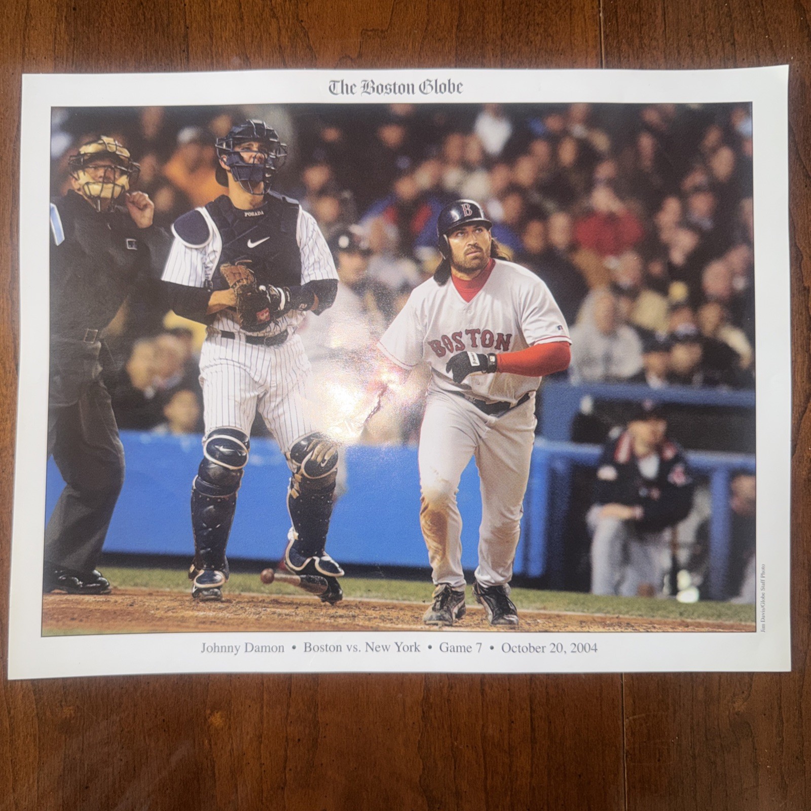 2004 Red Sox World Series Boston Globe Commemorative edition Team Damon Photos