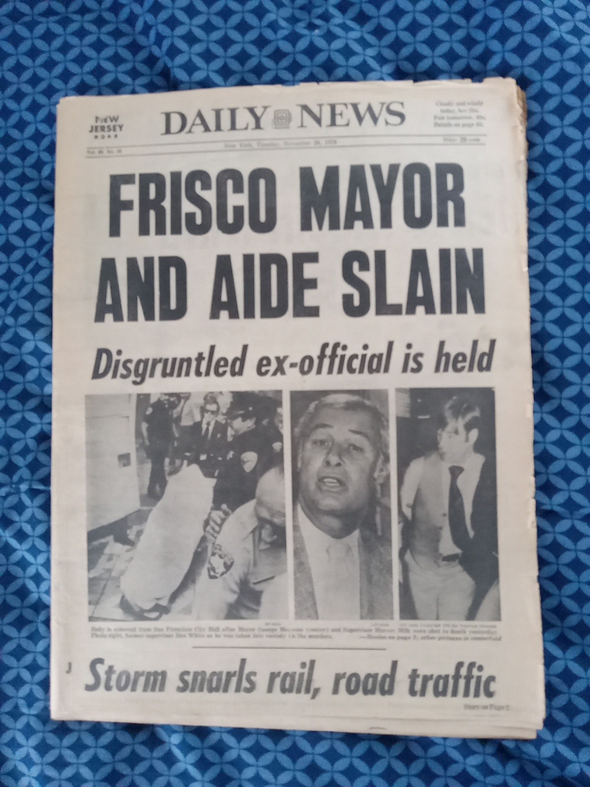 San Francisco Mayor Moscone – Harvey Milk – 1978 New York Daily News Newspaper