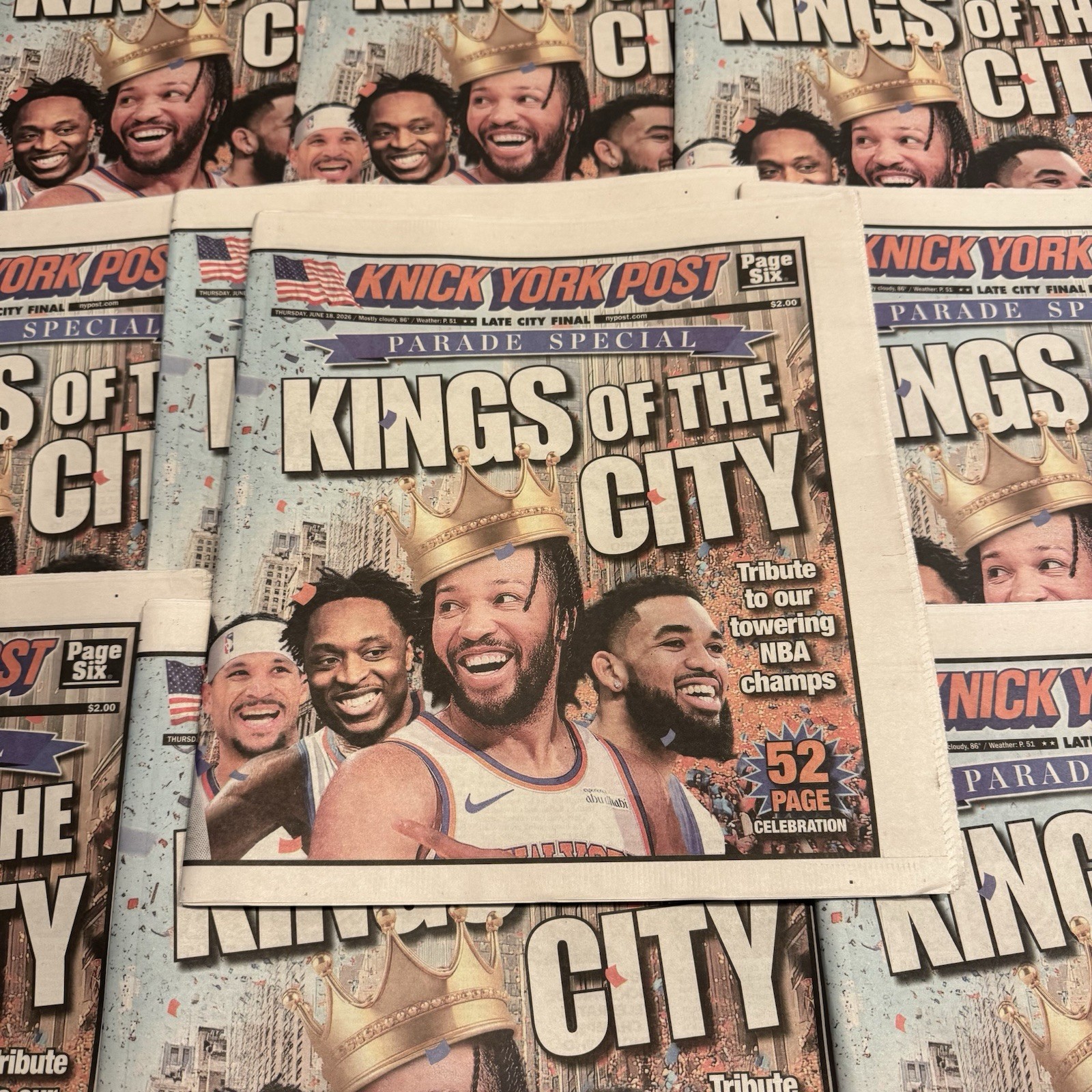 New York Knicks 6/18/26 Kings Of The City Parade Special NY Post Newspaper