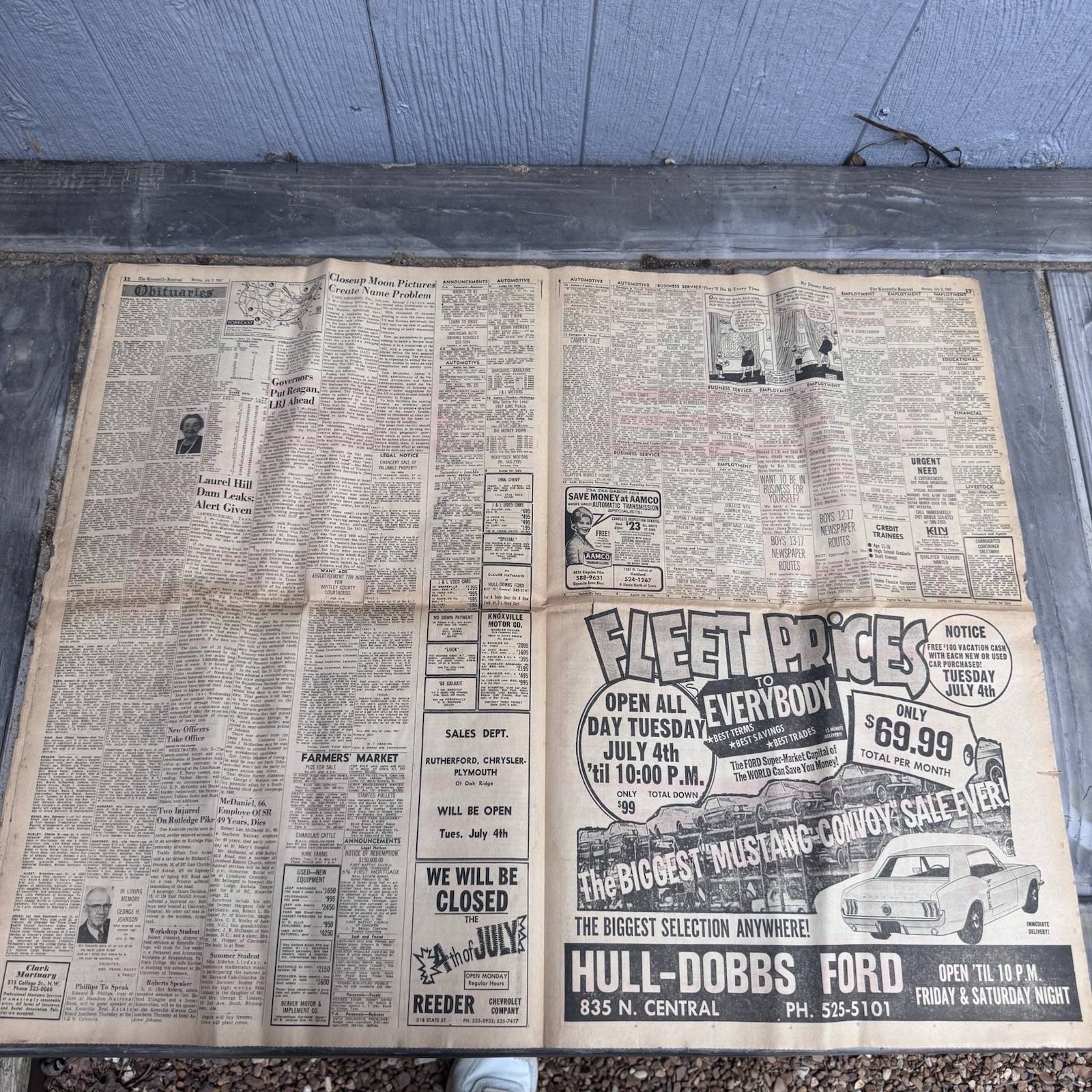 The Knoxville Journal City Edition Knoxville Tennessee Monday July, 3rd 1967
