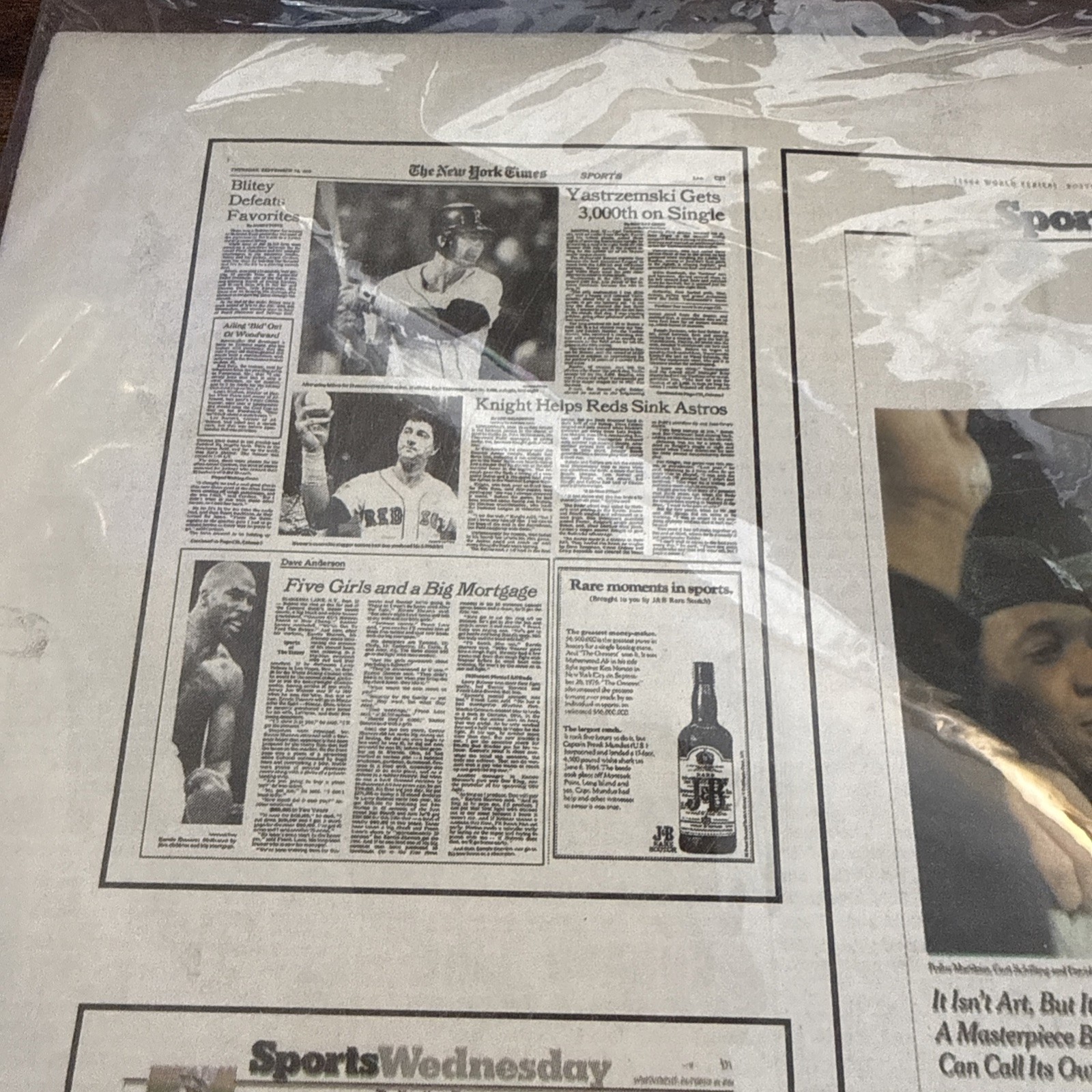 BOSTON RED SOX HISTORY MLB GREATEST MOMENTS NEW YORK TIMES PAPER 2009 NEW