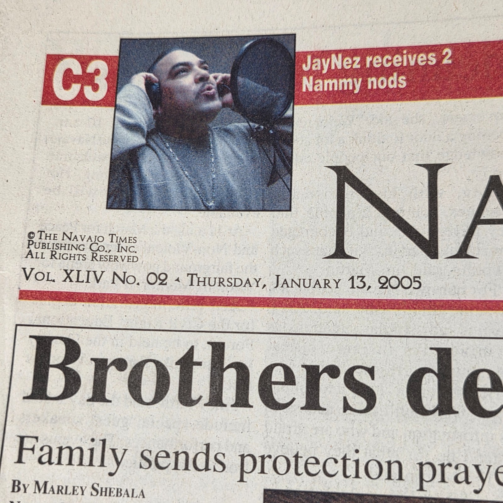 Navajo Times Native American Reservation Newspaper JAN 13th 2005