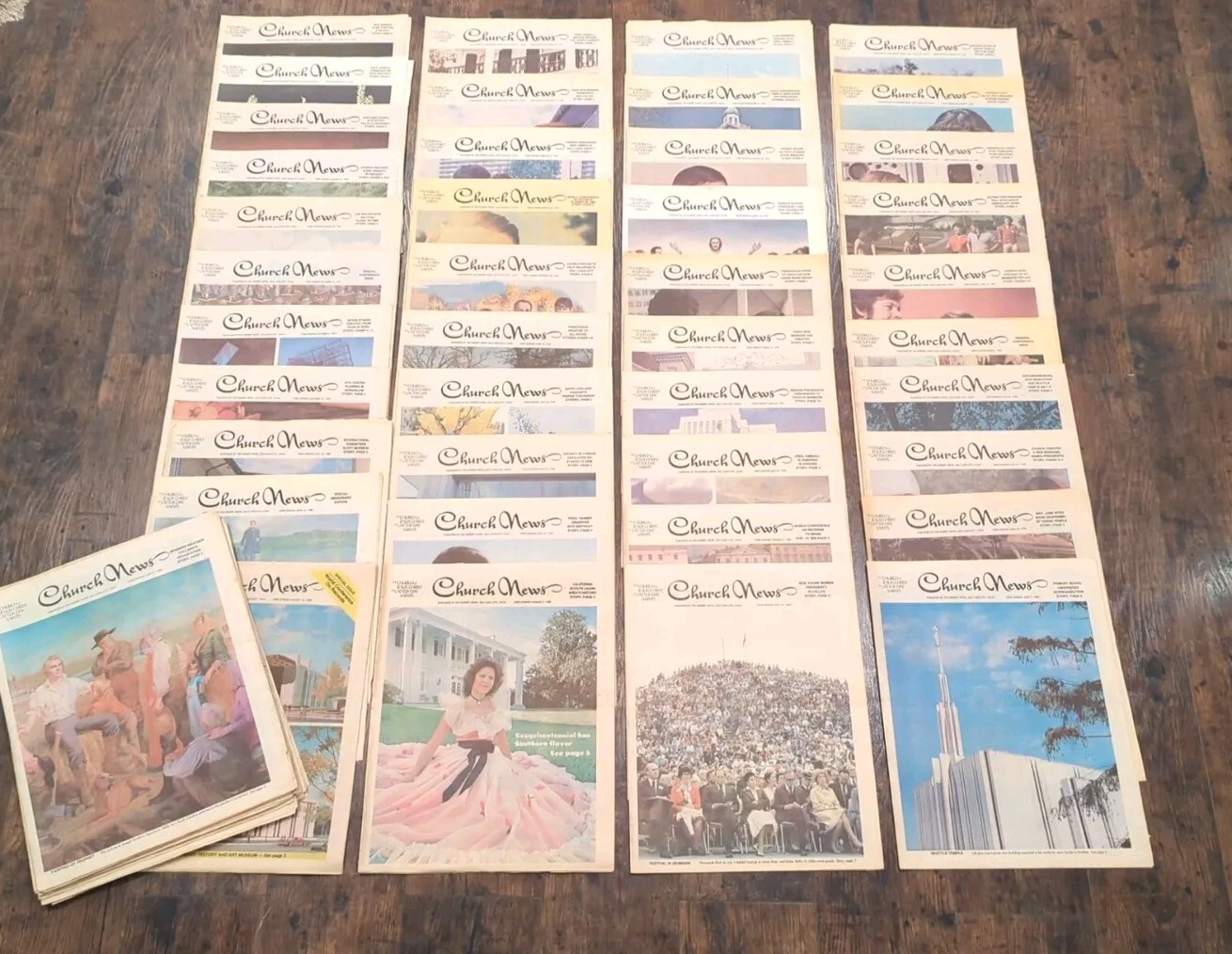 61 Vintage LDS Church News Newspaper 1977-1980. Mormon Deseret Church News.