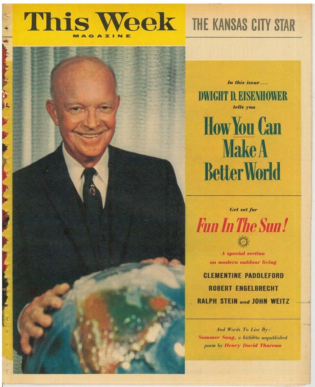 This Week Magazine June 17 1962 Dwight D Eisenhower Henry David Thoreau