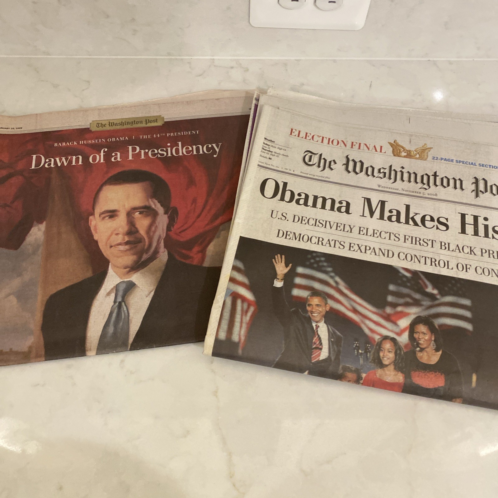 Washington Post November 5, 2008 Obama Election Victory 2009 Dawn of Newspaper