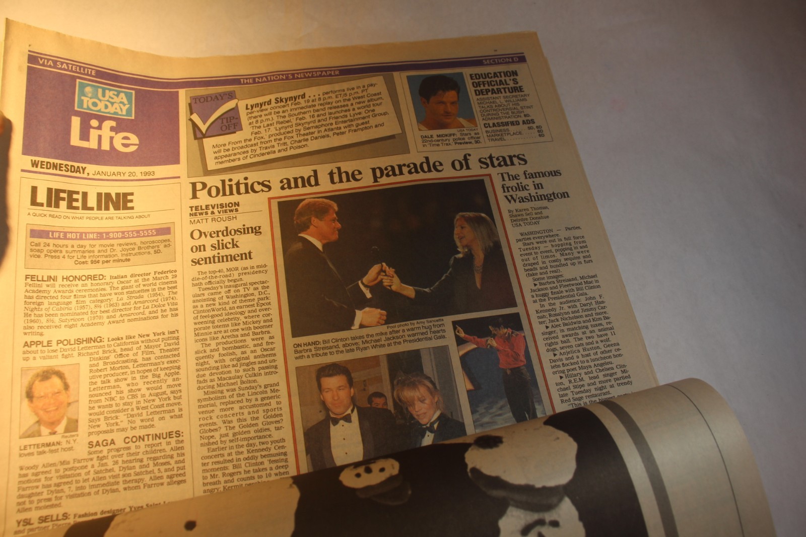 1992 Bill Clinton Inauguration USA Today Newspaper torch passes today vintage
