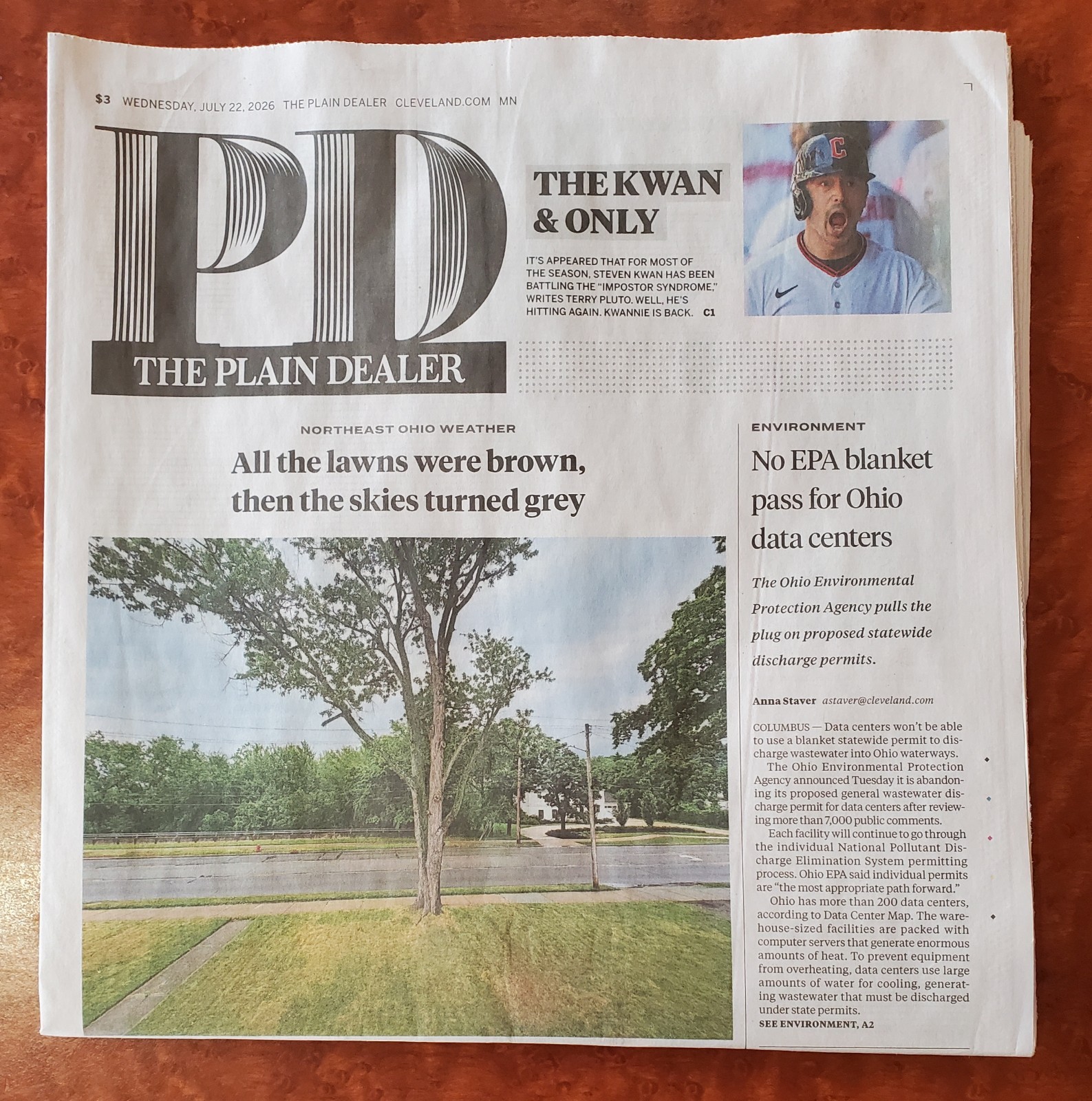 Cleveland Guardians Plain Dealer July 22 2026