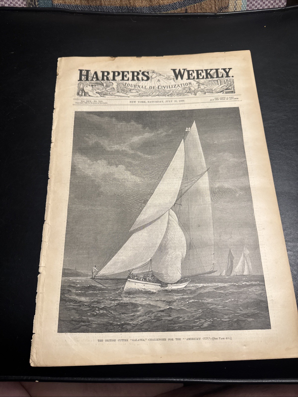 Antique Harpers Weekly Vol XXX-No. 1545 july 31, 1886