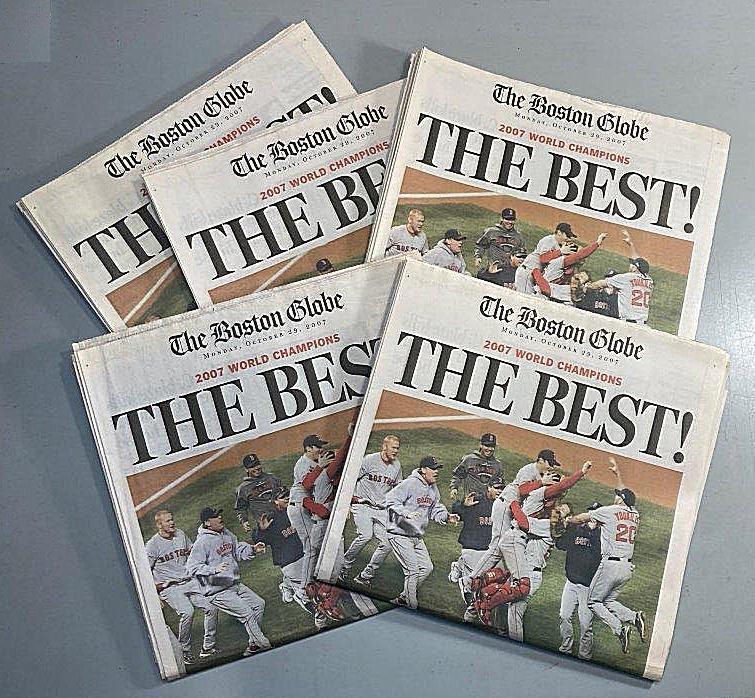 2007 Red Sox World Series Championship Boston Globe New & Unread October 29 2007
