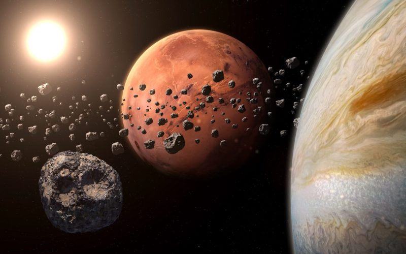 Jupiter,Mars,Asteroid,Psyche,,And,Main,Asteroid,Belt.,Asteroid,Orbiting