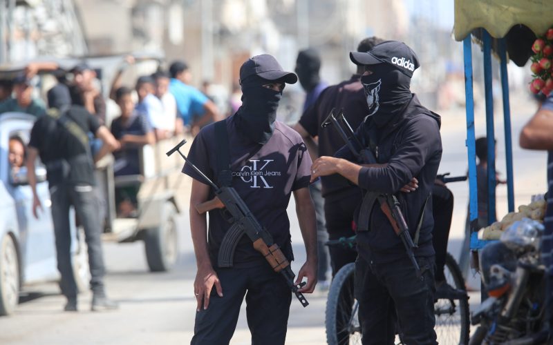 Hamas police forces deployed in Gaza City after a ceasefire between Hamas and Israel in Gaza. October 11, 2025. Photo by Ali Hassan/Flash90