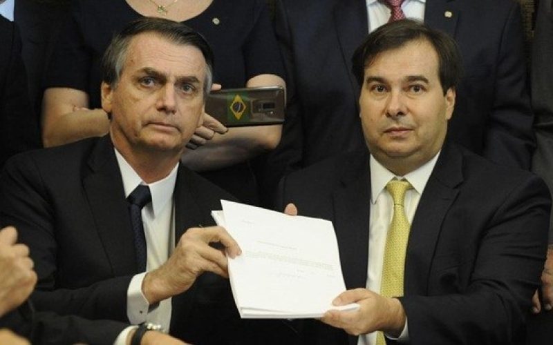 Presidente da Câmara dos Deputados, dep. Rodrigo Maia, recebe o Presidente da República, Jair Bolsonaro